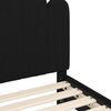 vidaXL Kinderbettgestell mit Kopfteil Schwarz 70 x 140 cm Stoff