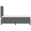 vidaXL Boxspringbett mit Matratze Dunkelgrau 100 x 200 cm Stoff