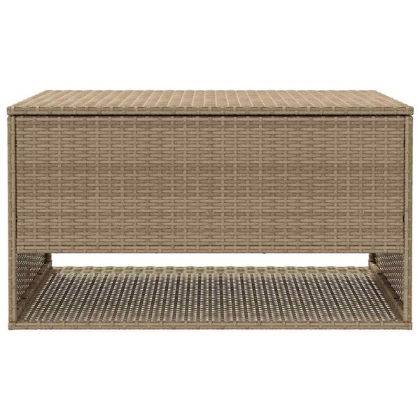 vidaXL Outdoor-Kissenbox Beige 100x55x55,5 cm Poly Rattan