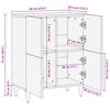 vidaXL Seitenschrank mit Speicher Schwarz und Gold 60 x 33,5 x 75 cm