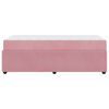 vidaXL Bettrahmen mit Matratze Rosa 90 x 190 cm Stoff