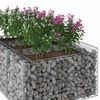 vidaXL Gabionen Hochbeet Silber 150 x 100 x 60 cm Verzinkter Stahl