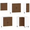 vidaXL 11tlg. K&uuml;chenschrank-Set Porto Braun Eichen-Optik Holzwerkstoff