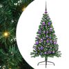 vidaXL K&uuml;nstlicher vorbeleuchteter Weihnachtsbaum Gr&uuml;n 120 cm PVC