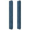 vidaXL Kopfteil mit Ohren Dunkelblau 103x16x118/128 cm Samt