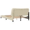 vidaXL Bettgestell mit LED ohne Matratze "Hvar" Creme 140x190 cm Stoff
