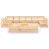vidaXL 14-tlg. Garten-Lounge-Set Massivholz Kiefer