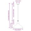vidaXL Pendelleuchte H&ouml;henverstellbar E27 Rot Gl&auml;nzend &Oslash; 31 cm Metall