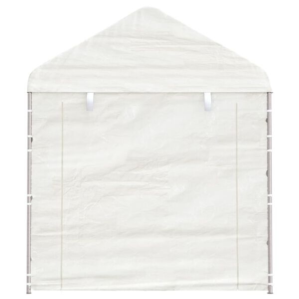 vidaXL Pavillon mit Dach Wei&szlig; 11,15x2,28x2,69 m Polyethylen