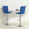 vidaXL Barhocker 2 Stk. Blau Stoff