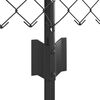 vidaXL Zaun mit Pfosten Grau 0,6 x 10 m Stahl und PVC