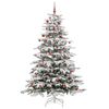 vidaXL K&uuml;nstlicher klappbarer Weihnachtsbaum Wei&szlig; 210 cm PE und PVC