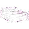 vidaXL Boxspringbett mit Kopfteil Dunkelgrau 190 x 140 cm Samt