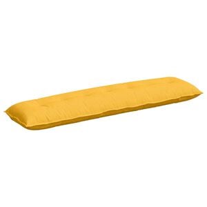 vidaXL R&uuml;ckenkissen Helles Gelb 200 x 50 cm Cordstoff