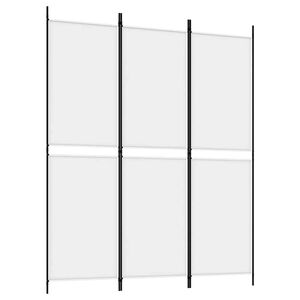 vidaXL 3-tlg. Paravent Wei&szlig; 150x180 cm Stoff