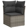 vidaXL Gartensofa-set mit Speicher 5 pcs Grau Poly-Rattan