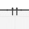 vidaXL Schiebet&uuml;rbeschlag-Set 427 cm Stahl Schwarz