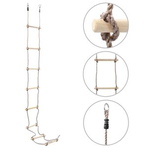 vidaXL Kinder-Strickleiter 290 cm Holz