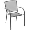 vidaXL Garten Essgruppe 7 pcs Anthrazit Pulverbeschichteter Stahl