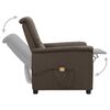 vidaXL Massagesessel Braun Stoff