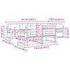 vidaXL Outdoor-Sofagarnitur mit Kissen 7 pcs Natur und Anthrazit
