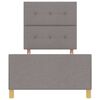vidaXL Bettgestell mit Kopfteil Taupe 90 x 200 cm Stoff