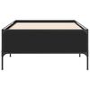vidaXL Bettgestell Schwarz 100x200 cm Holzwerkstoff und Metall