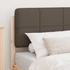 vidaXL Bettgestell mit gepolstertem Kopfteil Taupe 90 x 190 cm