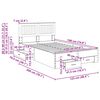 vidaXL Bettrahmen Artisan-Eiche 120 x 190 cm Holzwerkstoff