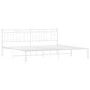 vidaXL Bettgestell mit Kopfteil Metall Wei&szlig; 200x200 cm