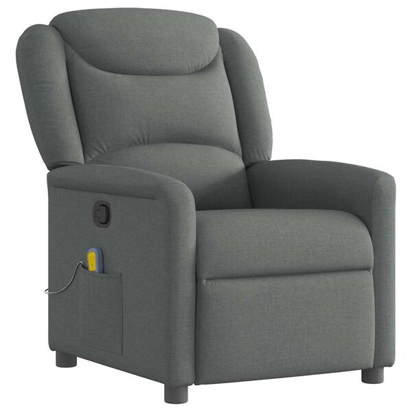 vidaXL Massagesessel Dunkelgrau Stoff