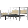 vidaXL Bettgestell ohne Matratze Sonoma-Eiche 120x190 cm Holzwerkstoff