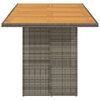 vidaXL Gartentisch mit Akazienholz-Platte Grau 190x80x74cm Poly Rattan