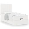vidaXL Ottoman-Bett mit Matratze Weiß 100x200 cm Kunstleder