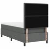 vidaXL Boxspringbett mit Matratze Dunkelgrau 100 x 200 cm Stoff