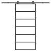 vidaXL Schiebet&uuml;r mit Beschlag 90x205 cm ESG-Glas & Aluminium