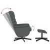 vidaXL Relaxsessel mit Fu&szlig;hocker Grau Kunstleder