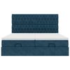 vidaXL Ottoman-Bett mit Matratzen Dunkelblau 180x200 cm Samt