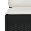 vidaXL 8-tlg. Garten-Sofagarnitur mit Kissen Schwarz Poly Rattan
