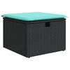 vidaXL 7-tlg. Garten-Sofagarnitur mit Kissen Grau Poly Rattan