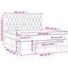 vidaXL Boxspringbett mit Matratze Creme 160x200 cm Stoff