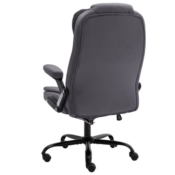 vidaXL B&uuml;rostuhl Dunkelgrau Samt