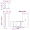 vidaXL 5-tlg. TV-Schrank-Set Sonoma-Eiche Holzwerkstoff