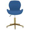 vidaXL Esszimmerst&uuml;hle 2 Stk. Drehbar Blau Samt