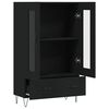 vidaXL Highboard Schwarz 69,5x31x115 cm Holzwerkstoff