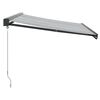 vidaXL Markise Einziehbar Anthrazit & Wei&szlig; 3,5x2,5 m Stoff & Aluminium