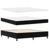 vidaXL Boxspringbett mit Matratze Schwarz 180 x 200 cm Samt