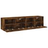 vidaXL TV-Wandschr&auml;nke 2 Stk. R&auml;uchereiche 60x30x30 cm Holzwerkstoff