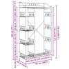 vidaXL Offener Kleiderschrank Schwarz 101 x 43 x 188 cm Stahl
