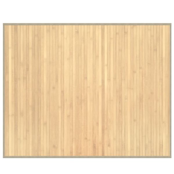 vidaXL Teppich Rechteckig Hell Natur 80x100 cm Bambus
